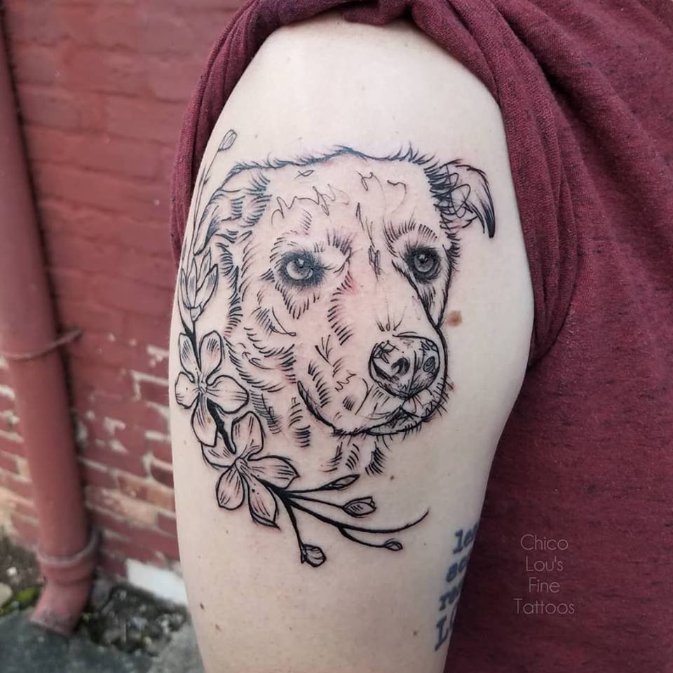 Blackwork sketch by Chico lou's Fine tattoos shop in Athens Georgia GA. Artist - Sara Fogle