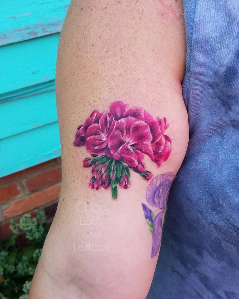 Flowrs by Chico Lou's Fine Tattoos shop in Athens Georgia GA. Artist - Sara Fogle